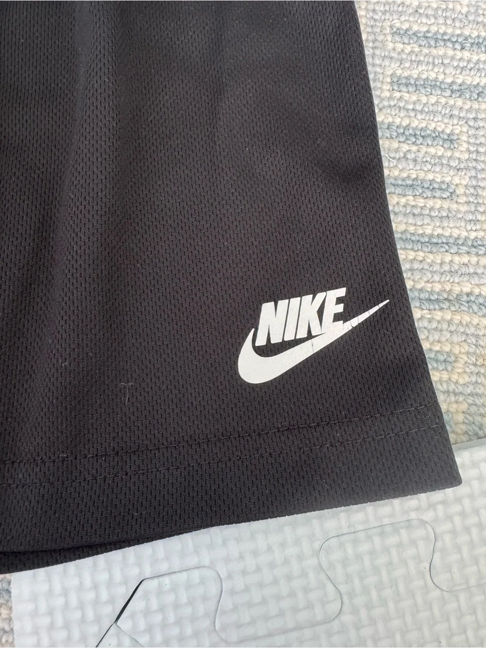 Nike Black Kids' Athletic Shorts with White Swoosh